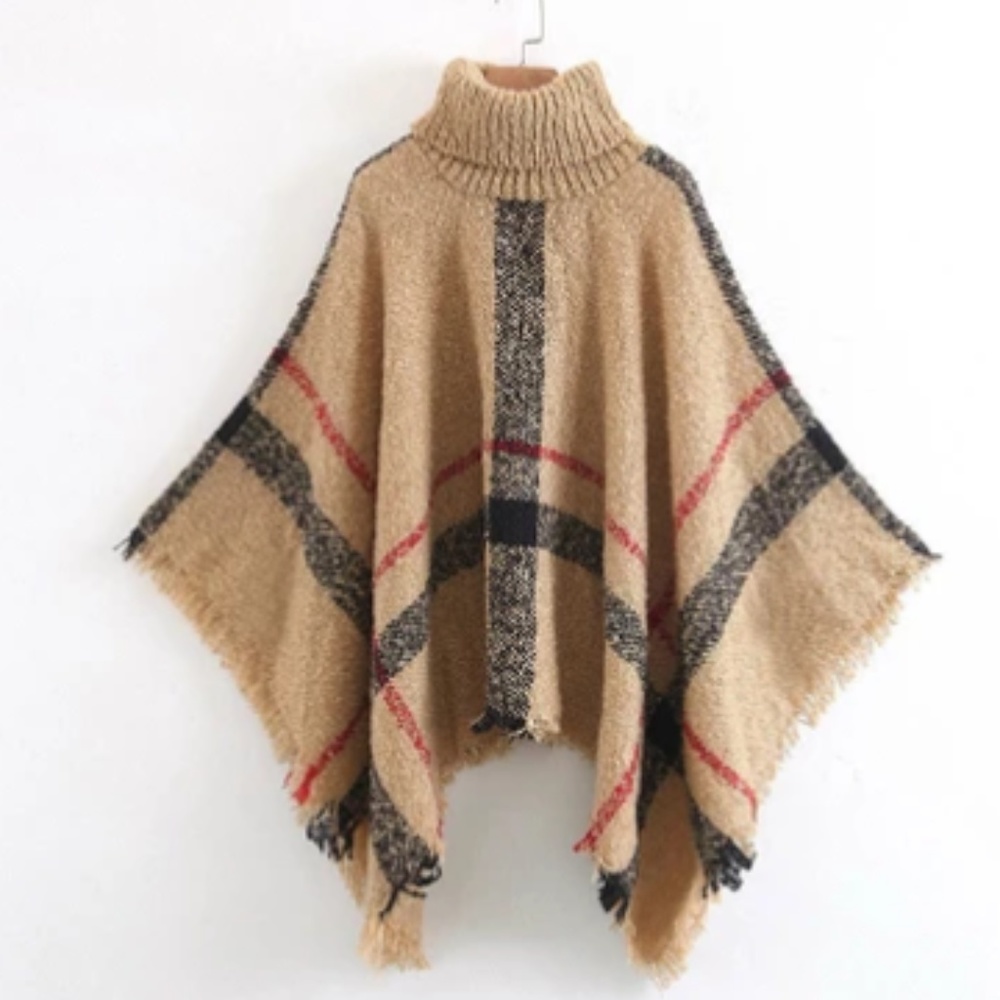 NWT Haley  Plaid Poncho
